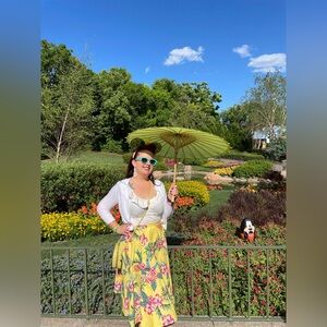 Hell Bunny Kalani Tropical Retro Skirt